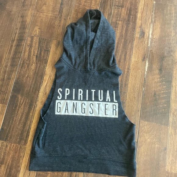SOLD Spiritual Gangster hooded sweater vest